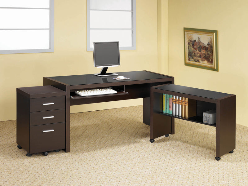 Skeena - Cappuccino - Computer Desk w/ Keyboard Drawer - Ornate Home