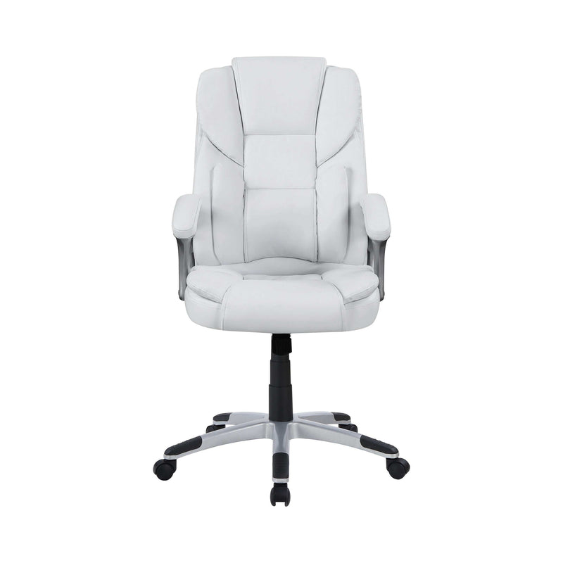 Domas - White And Silver - Office Chair - Ornate Home