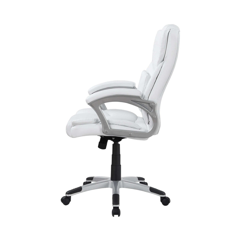 Domas - White And Silver - Office Chair - Ornate Home