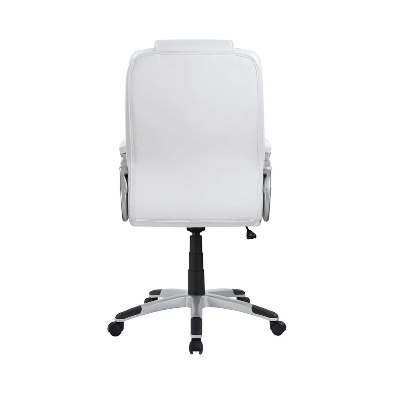 Domas - White And Silver - Office Chair - Ornate Home