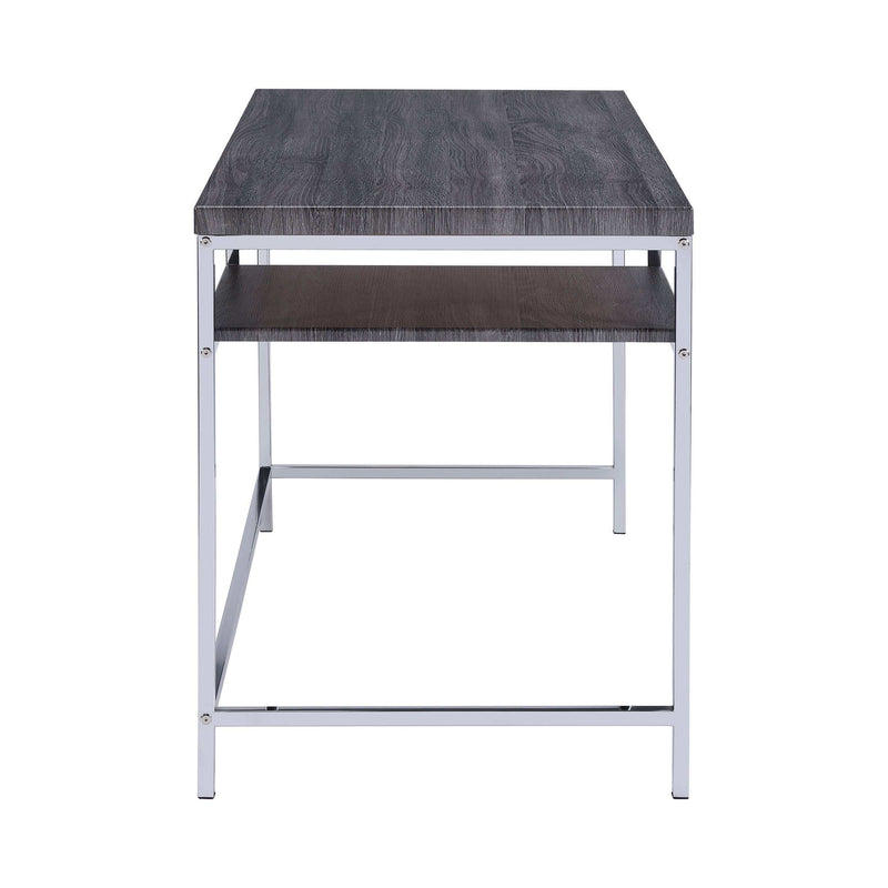 Kravitz - Weathered Grey & Chrome - Writing Desk - Ornate Home