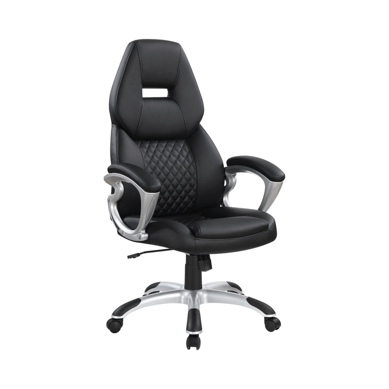 Bruce Black & Silver Adjustable Height Office Chair