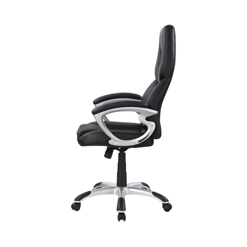 Bruce Black & Silver Adjustable Height Office Chair