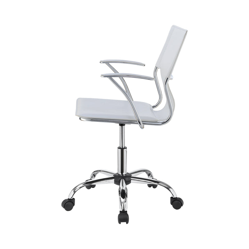 Himari White & Chrome Adjustable Height Office Chair