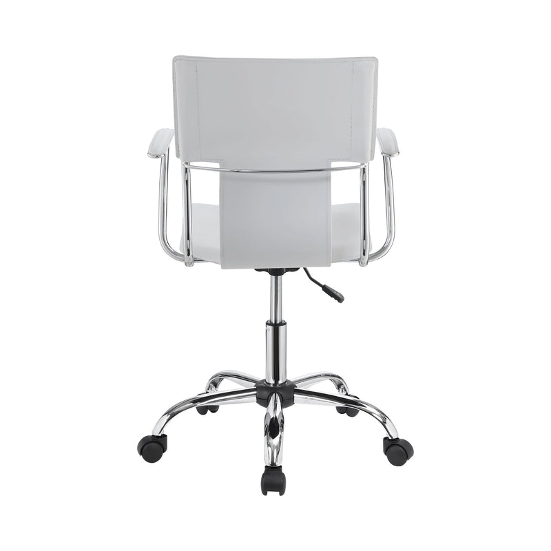 Himari White & Chrome Adjustable Height Office Chair