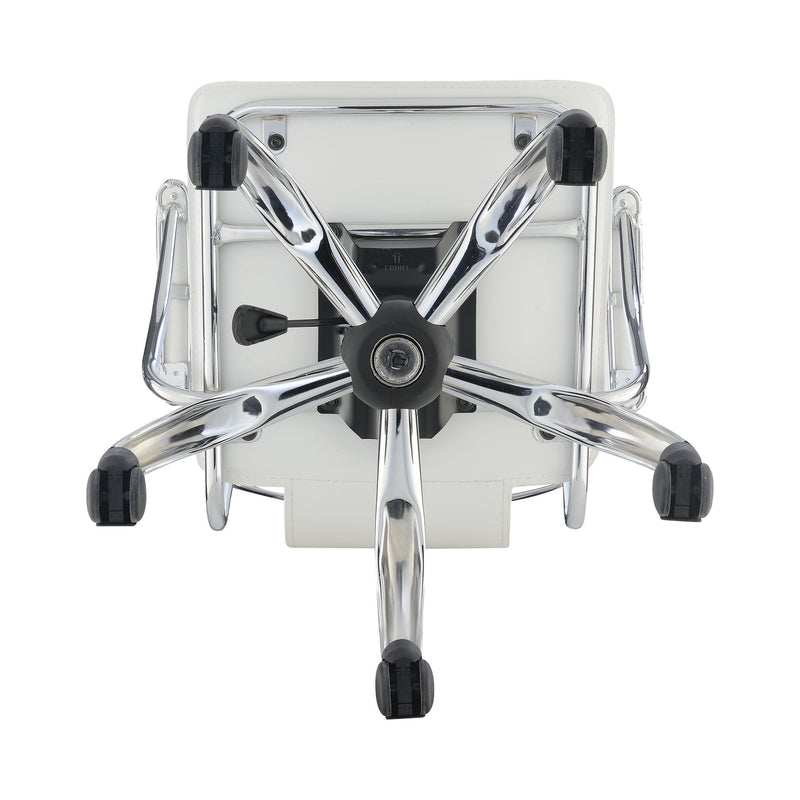 Himari White & Chrome Adjustable Height Office Chair