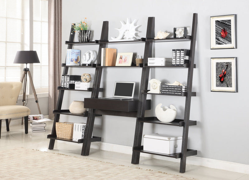 Colella Cappuccino 2 Shelf Writing Ladder Desk