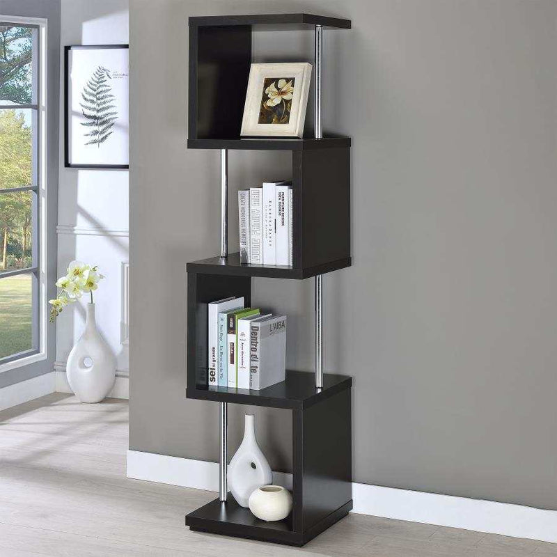 Baxter - Black & Chrome - Bookcase - Ornate Home