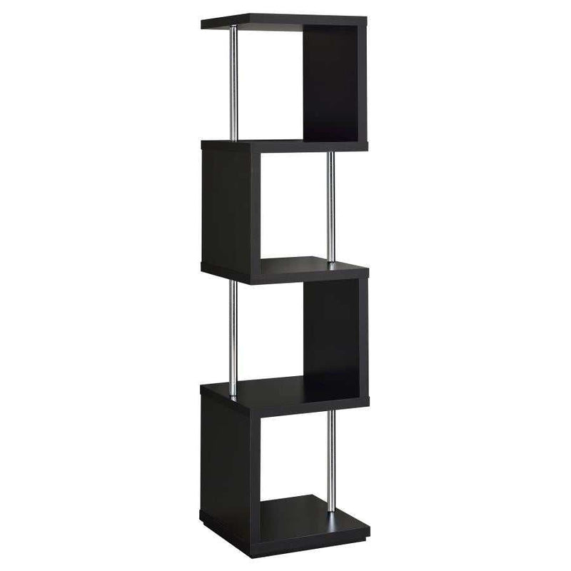 Baxter - Black & Chrome - Bookcase - Ornate Home