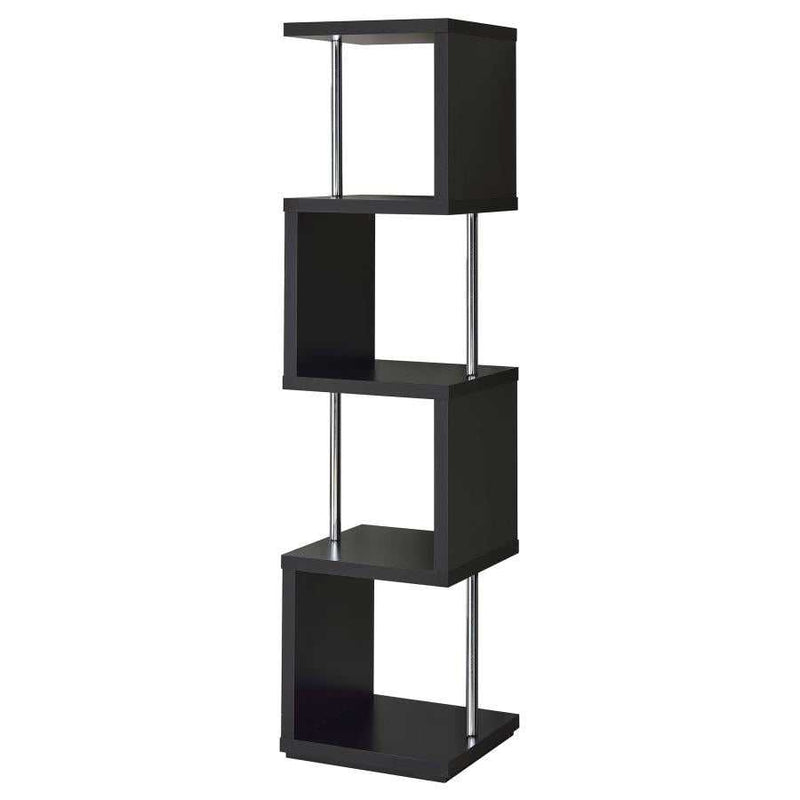 Baxter - Black & Chrome - Bookcase - Ornate Home