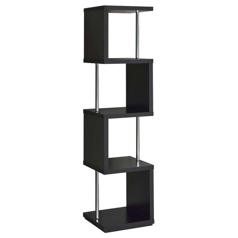 Baxter - Black & Chrome - Bookcase - Ornate Home