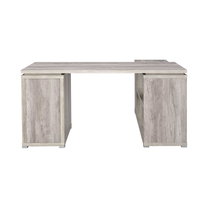 Yvette - Grey Driftwood - L Shape Office Desk - Ornate Home