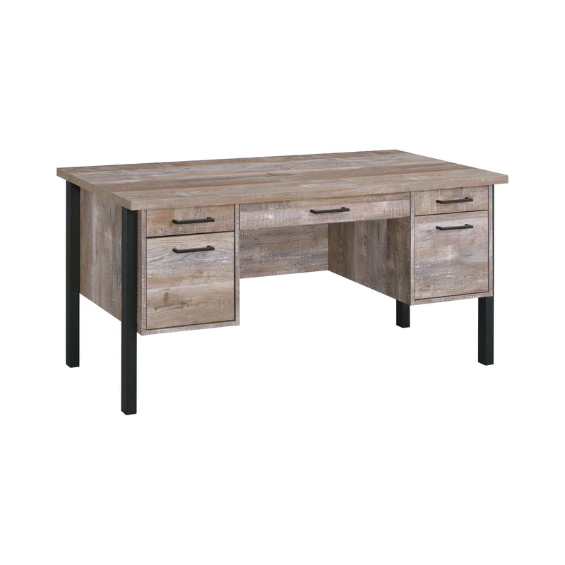 Samson - Weathered Oak - Office Desk - Ornate Home