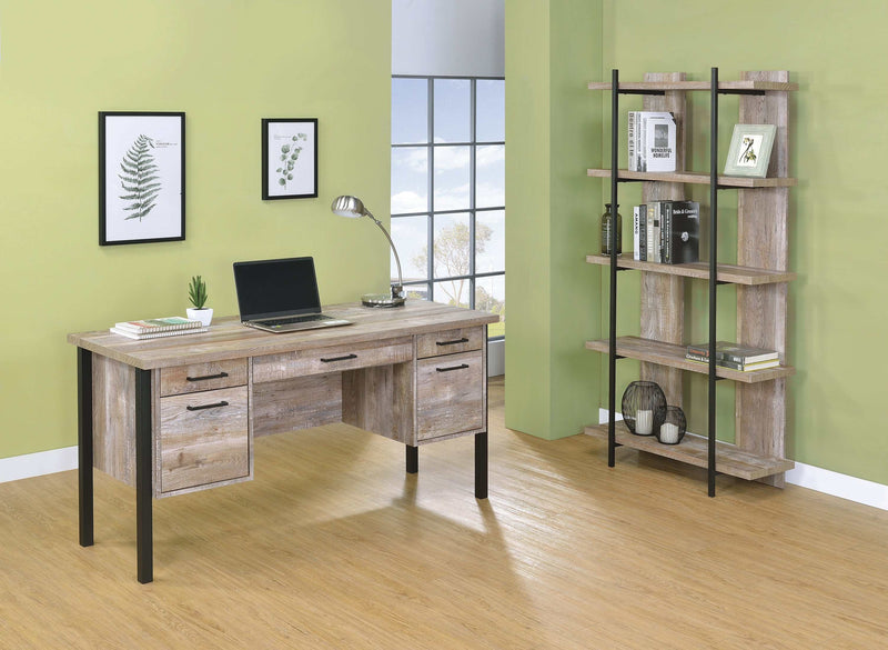 Samson - Weathered Oak - Office Desk - Ornate Home