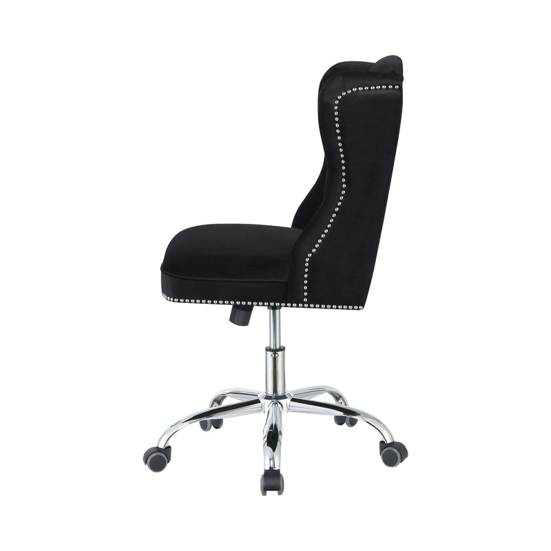 Sheldon - Black & Chrome - Office Chair - Ornate Home