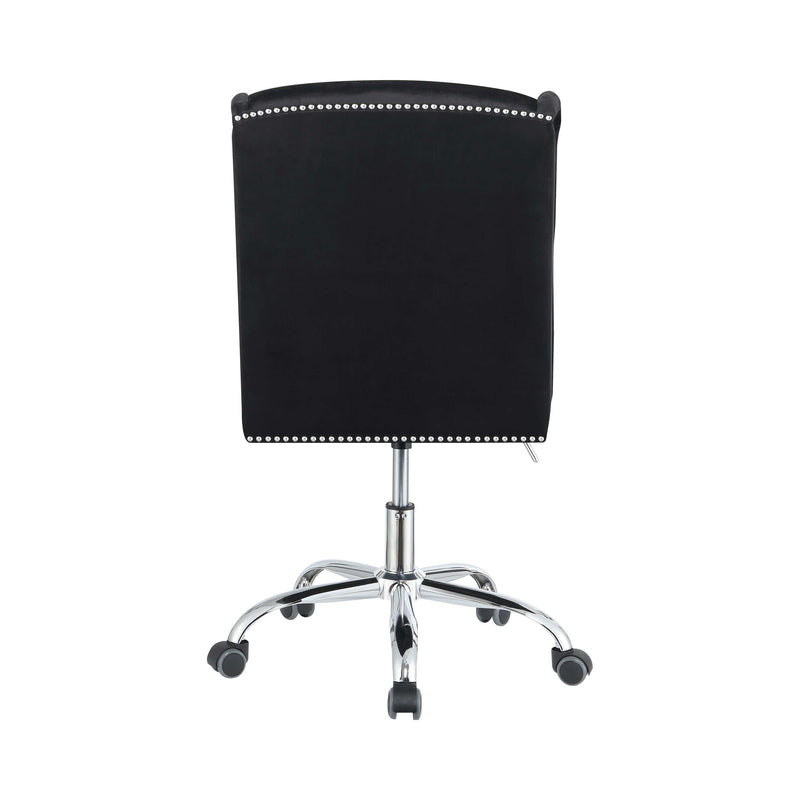 Sheldon - Black & Chrome - Office Chair - Ornate Home