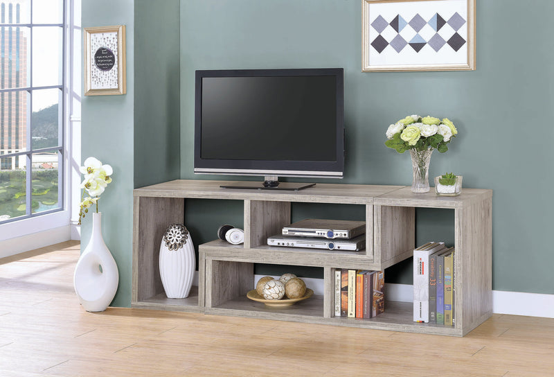 Velma Grey Driftwood Convertable Bookcase & TV Console