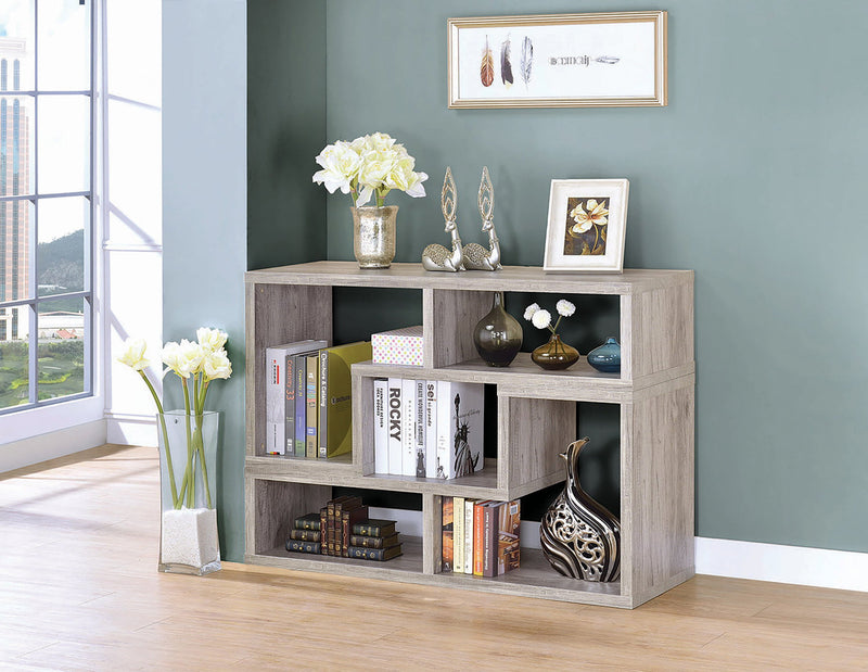 Velma Grey Driftwood Convertable Bookcase & TV Console