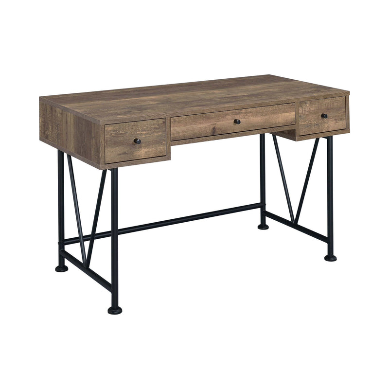 Analiese - Rustic Oak & Black - Writing Desk - Ornate Home