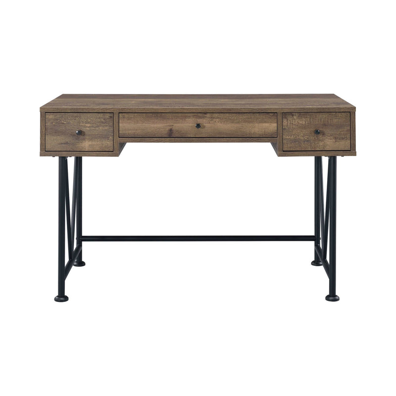 Analiese - Rustic Oak & Black - Writing Desk - Ornate Home