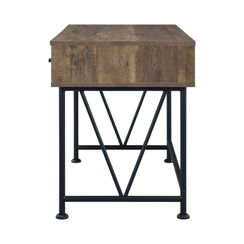 Analiese - Rustic Oak & Black - Writing Desk - Ornate Home