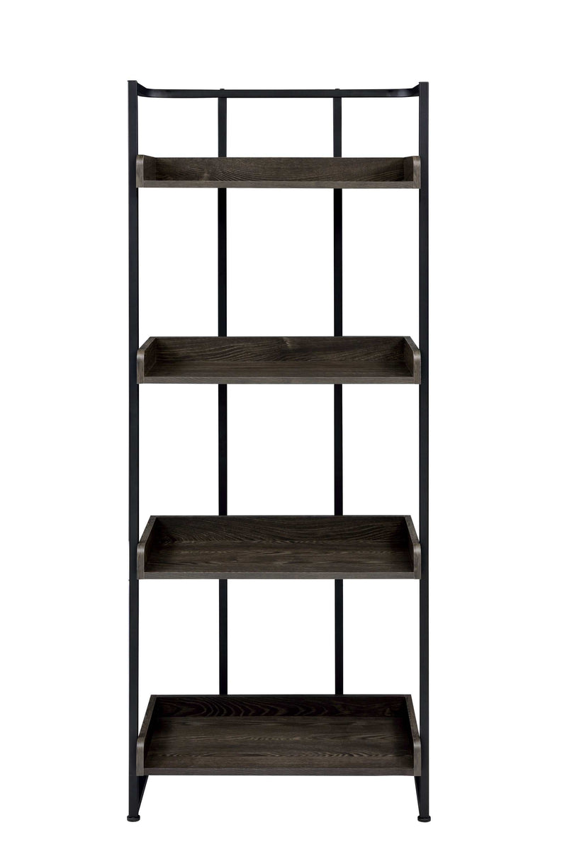 Ember - Dark Oak And Sandy Black - Bookcase - Ornate Home