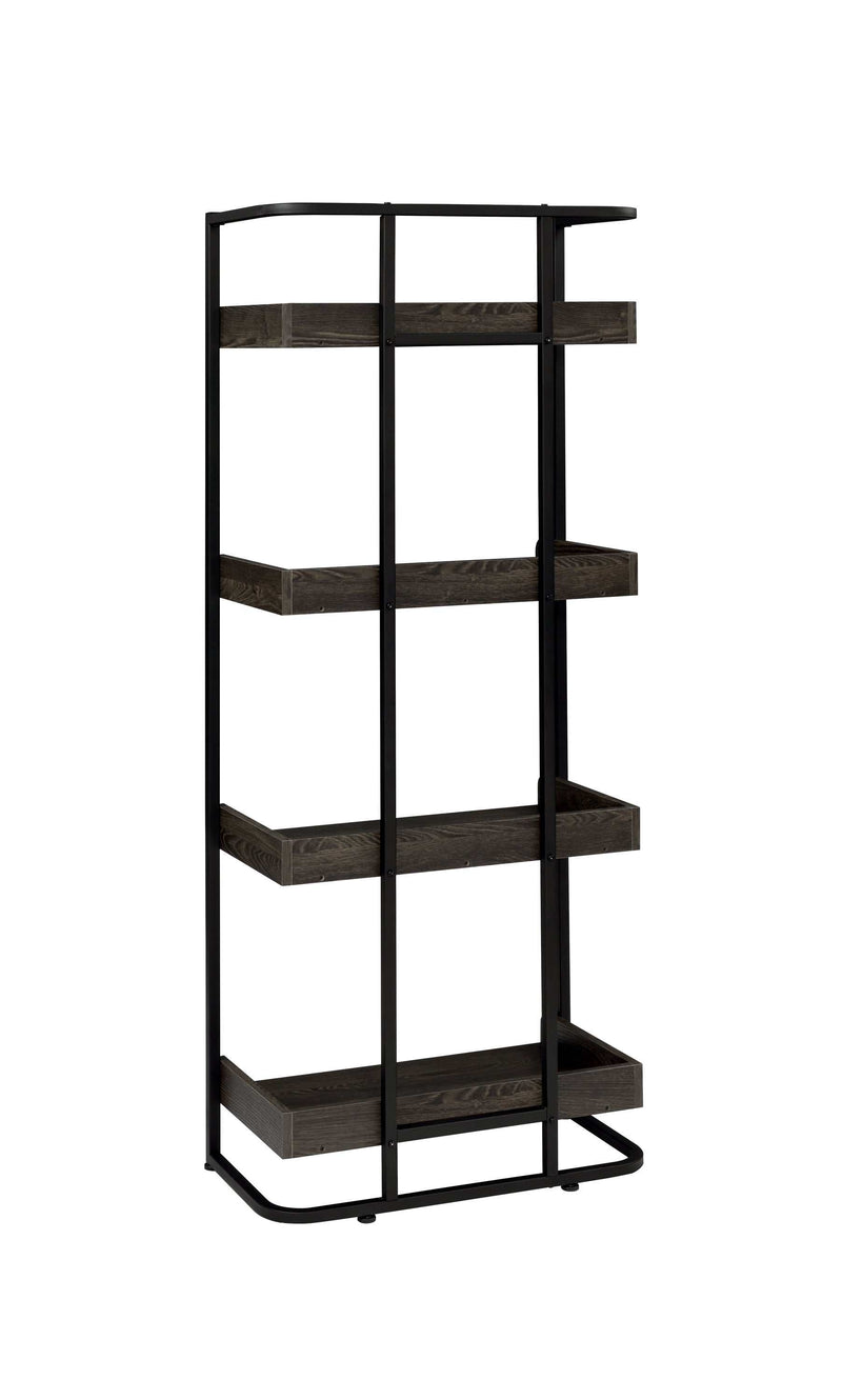 Ember - Dark Oak And Sandy Black - Bookcase - Ornate Home