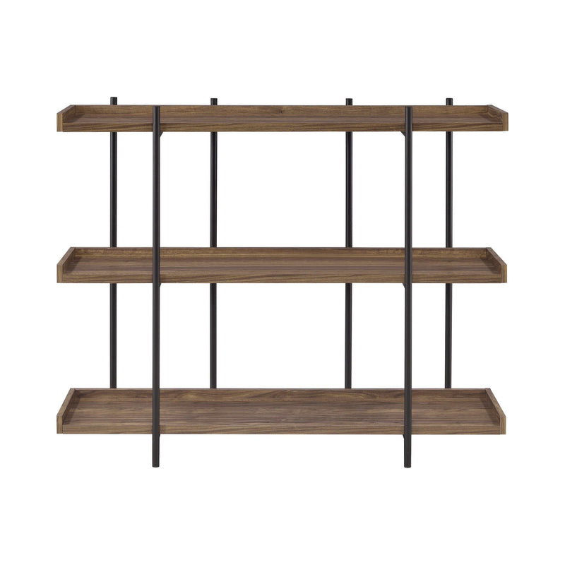 Laxton - Aged Walnut - 3-Shelf Bookcase - Ornate Home