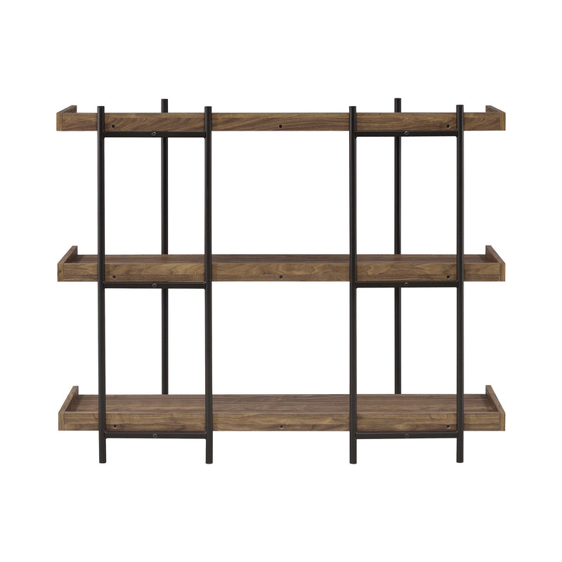 Laxton - Aged Walnut - 3-Shelf Bookcase - Ornate Home