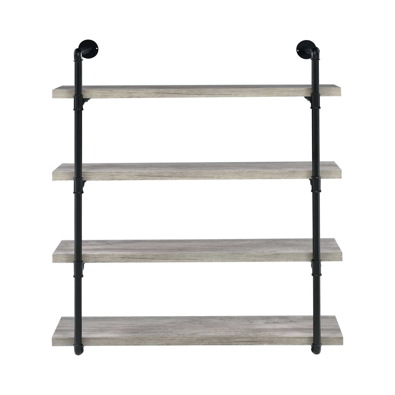 Elmcrest - Black & Grey Driftwood - 40" Wall Shelf - Ornate Home