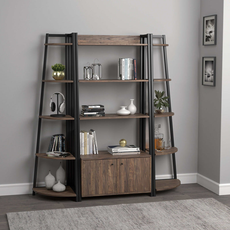 Jacksonville - Aged Walnut - Corner Bookcase - Ornate Home