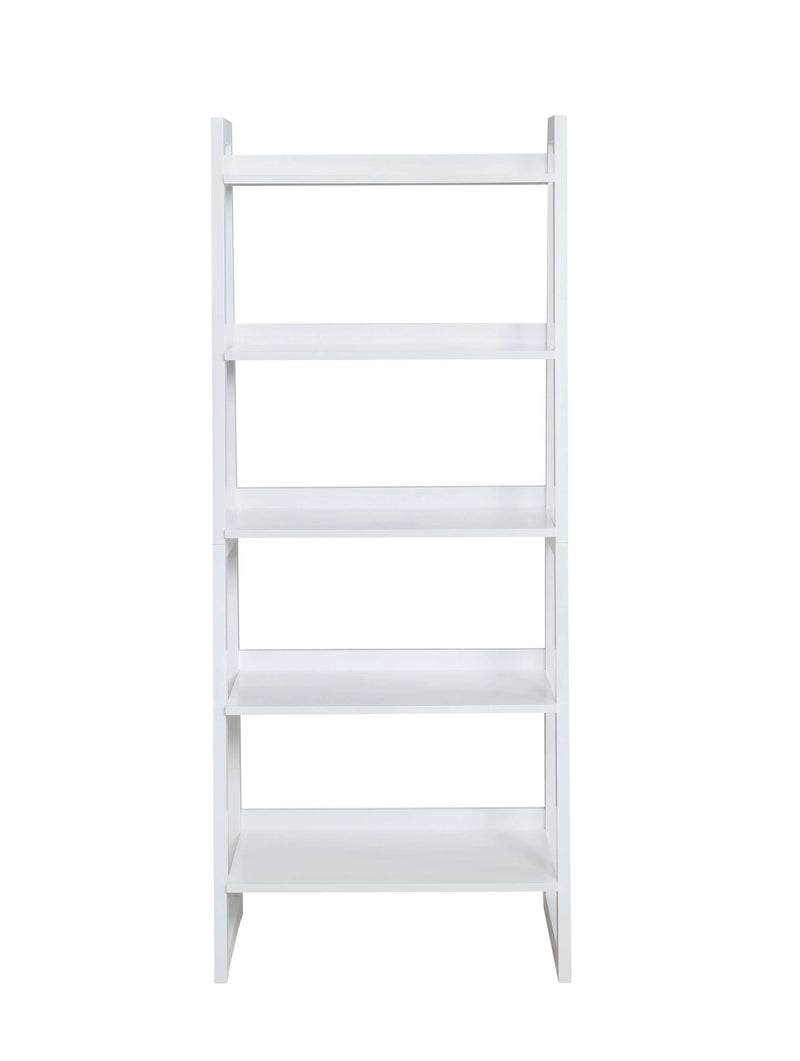 Trudie - White - 5 Shelf Ladder Bookcase - Ornate Home