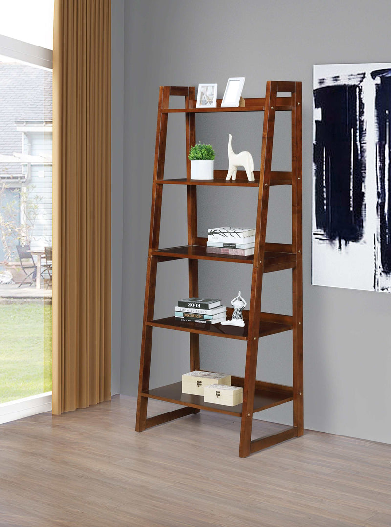 Trudie - Cappuccino - Ladder Bookcase - Ornate Home