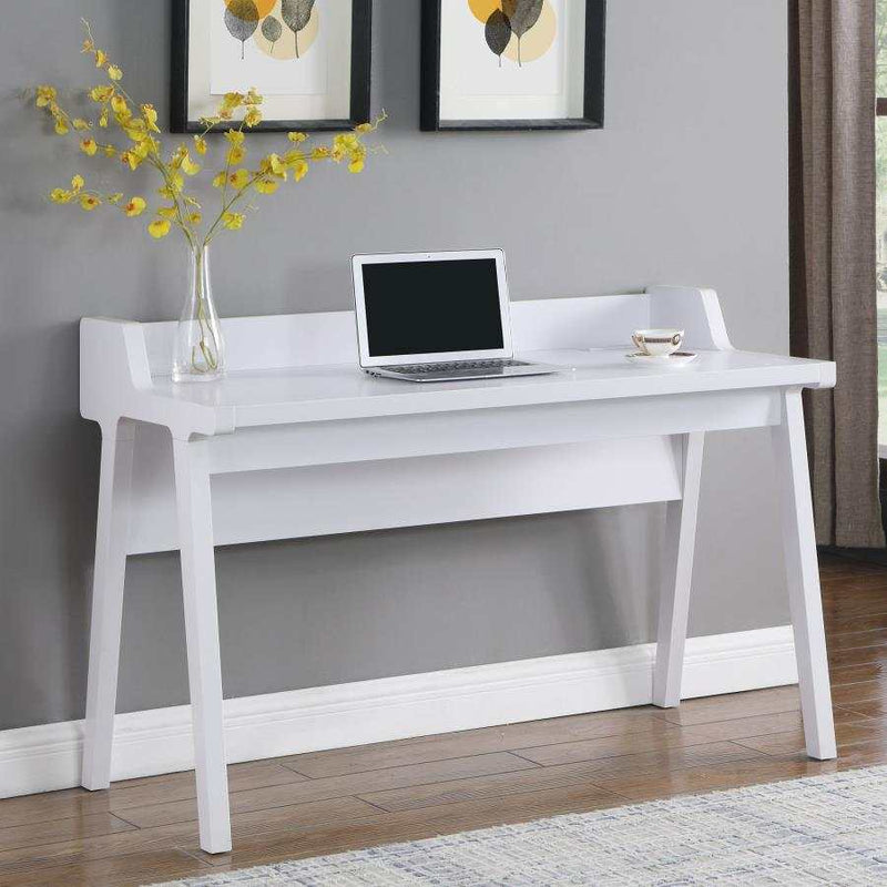 Paiter - White - Writing Desk w/  Power Outlet - Ornate Home