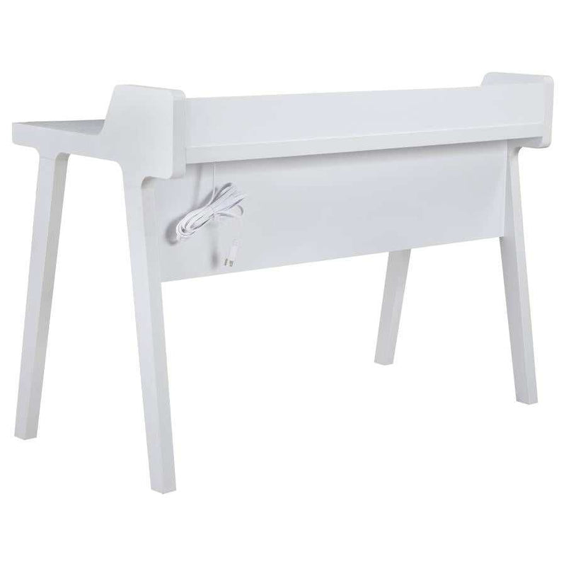 Paiter - White - Writing Desk w/  Power Outlet - Ornate Home