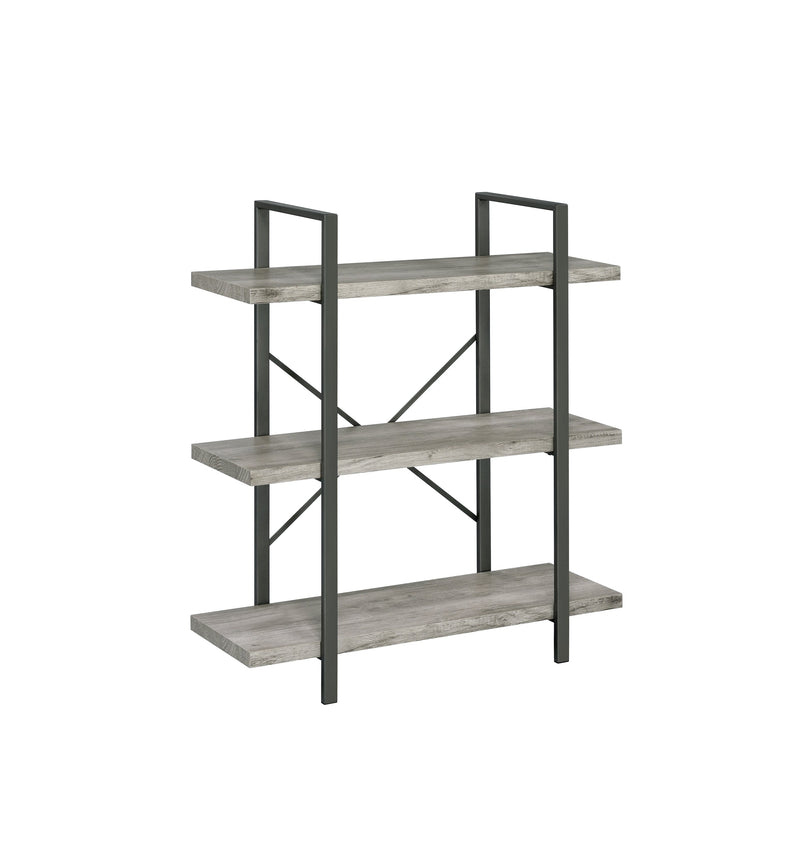 Cole - Grey Driftwood & Gunmetal - Bookcase - Ornate Home