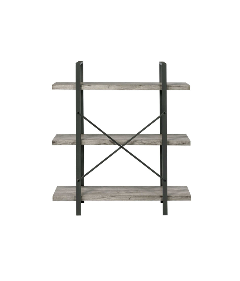 Cole - Grey Driftwood & Gunmetal - Bookcase - Ornate Home