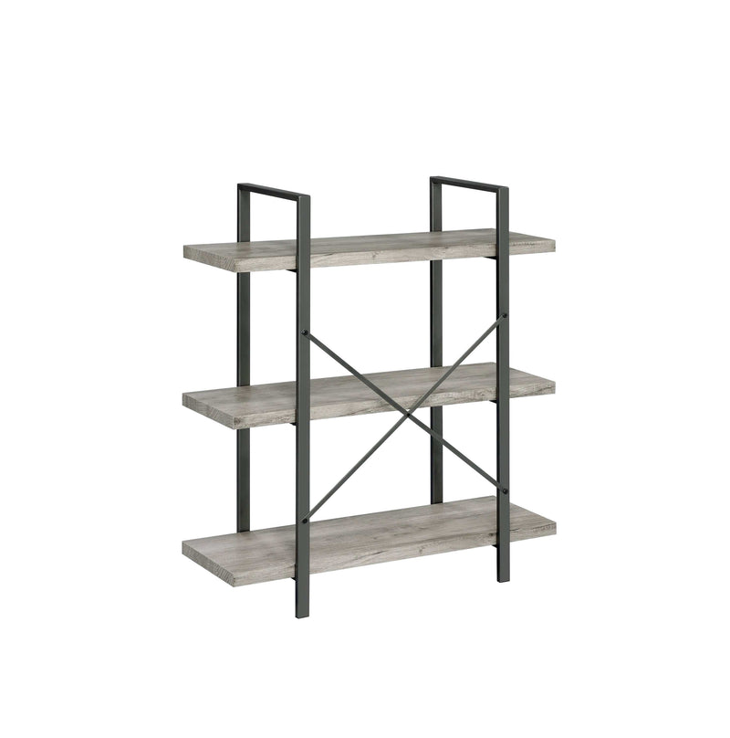 Cole - Grey Driftwood & Gunmetal - Bookcase - Ornate Home