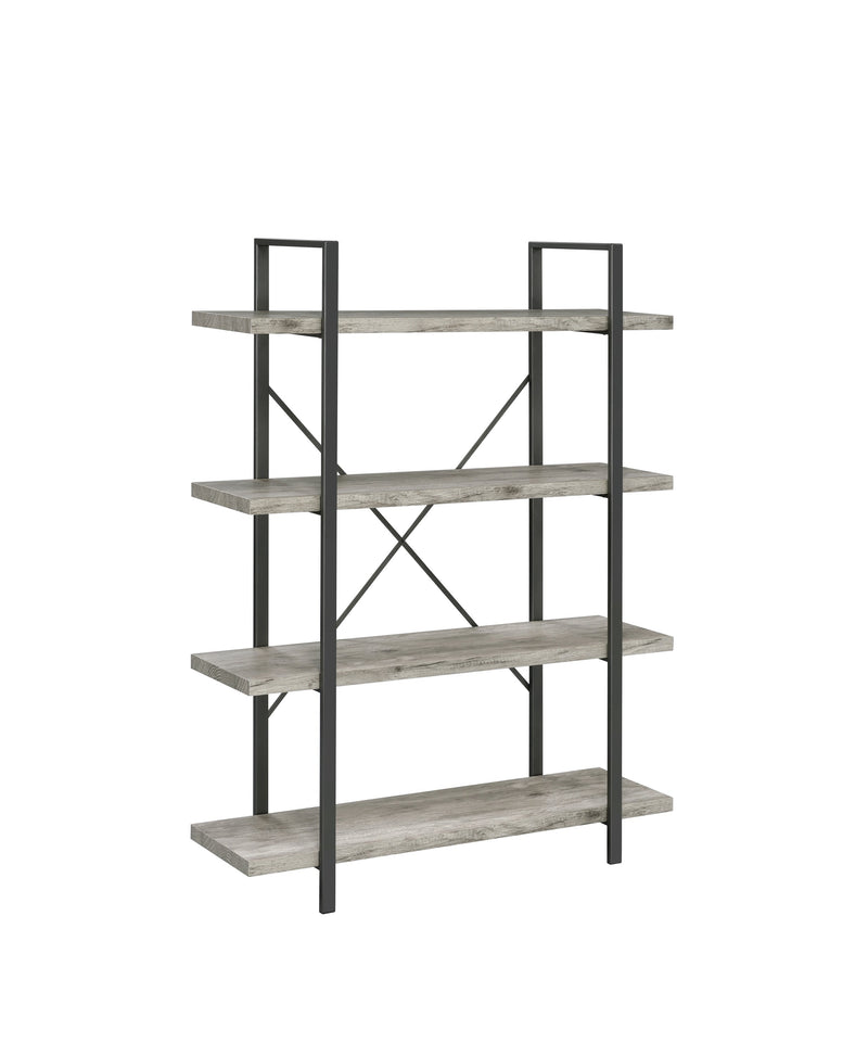 Cole - Grey Driftwood & Gunmetal - Bookcase - Ornate Home