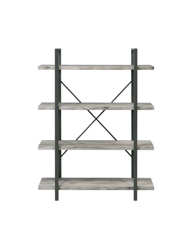 Cole - Grey Driftwood & Gunmetal - Bookcase - Ornate Home