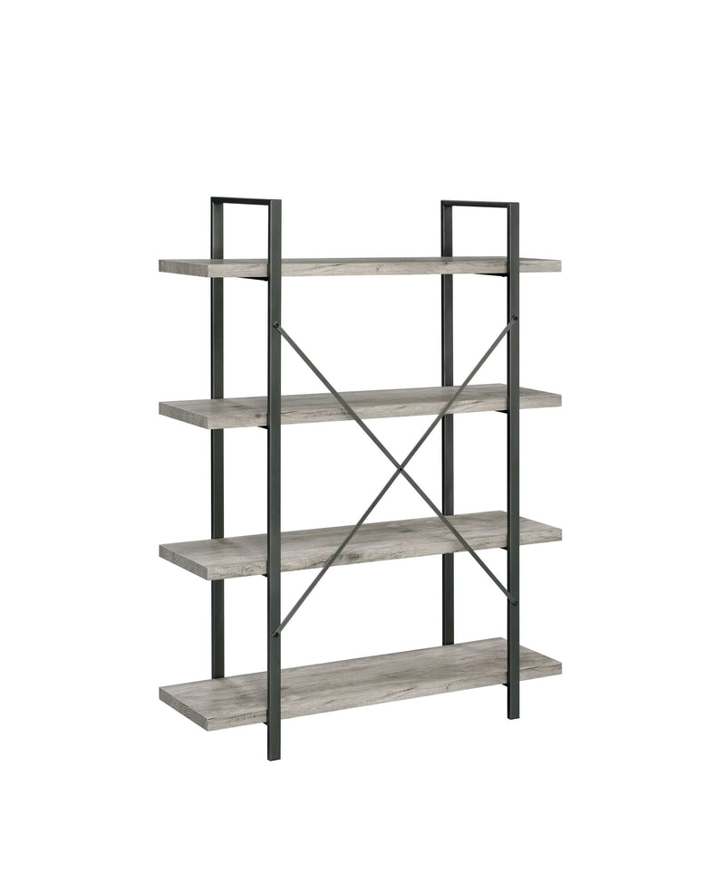 Cole - Grey Driftwood & Gunmetal - Bookcase - Ornate Home