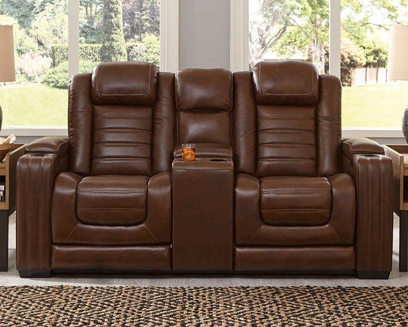 [CYBER WEEK] Backtrack - Chocolate - Power Reclining Sofa & Loveseat / 2pc Set - Ornate Home