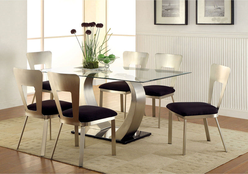 Nova Silver & Black Dining Chair (Set of 2)