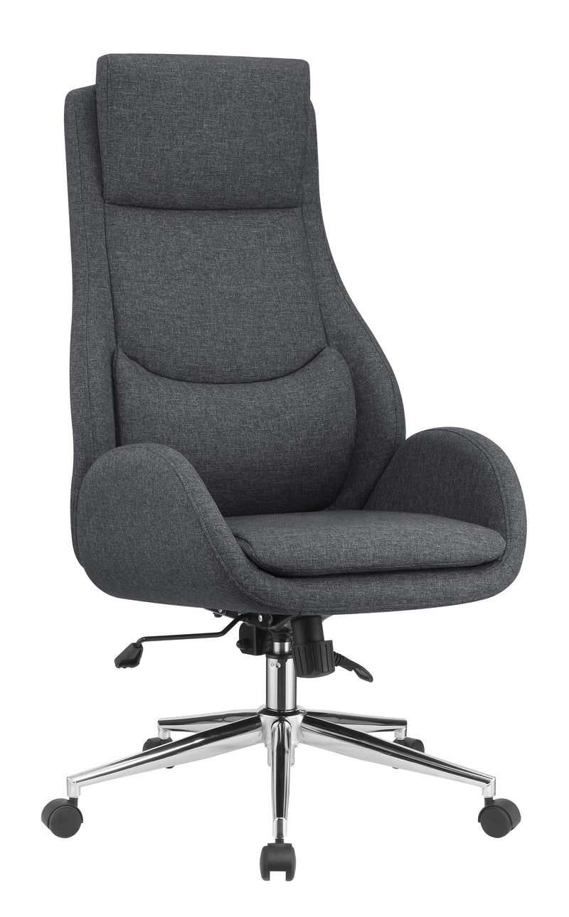 Chand - Grey & Chrome - Office Chair - Ornate Home