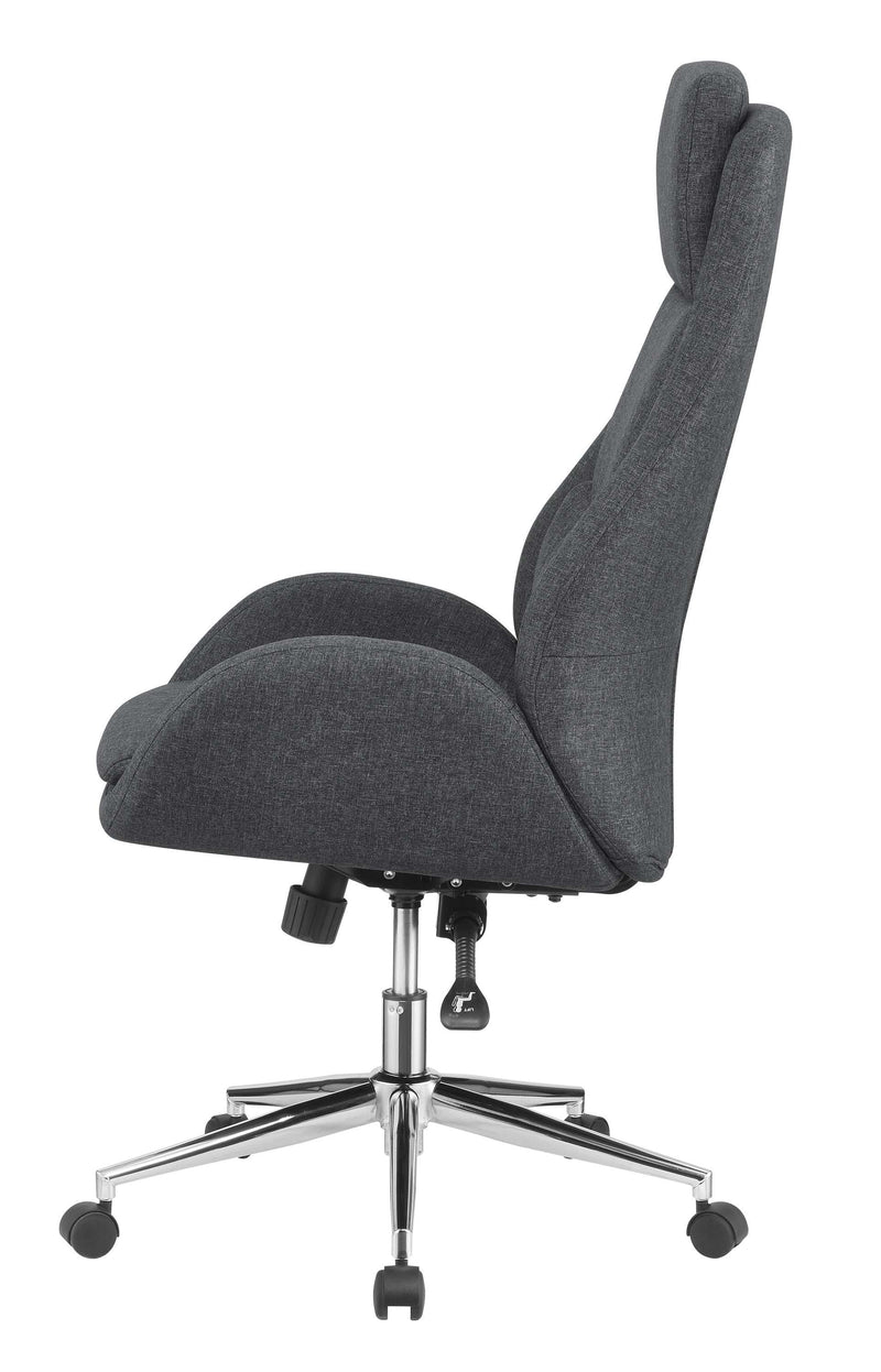 Chand - Grey & Chrome - Office Chair - Ornate Home