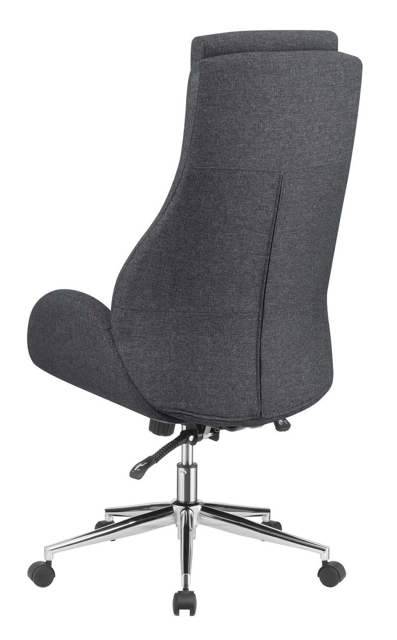 Chand - Grey & Chrome - Office Chair - Ornate Home