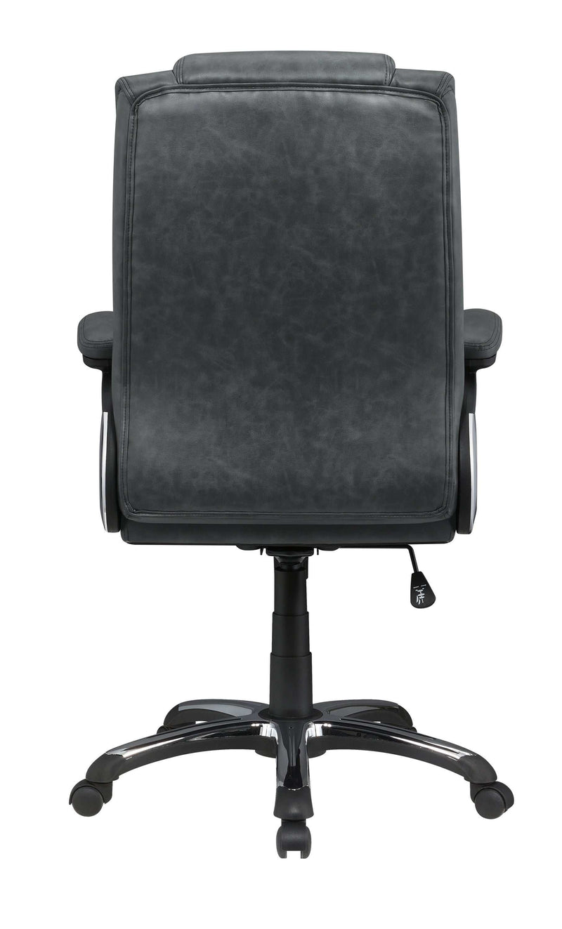 Geor - Grey & Black - Office Chair w/ Padded Arm - Ornate Home