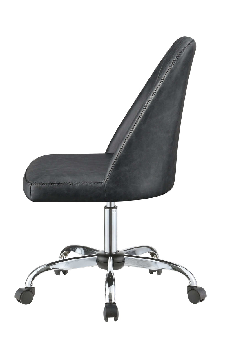 Alyx - Grey & Chrome - Office Chair - Ornate Home