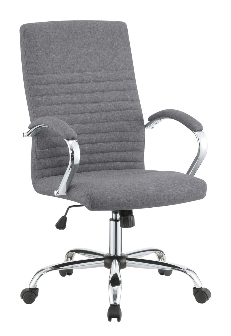 Kayl - Grey & Chrome - Office Chair - Ornate Home