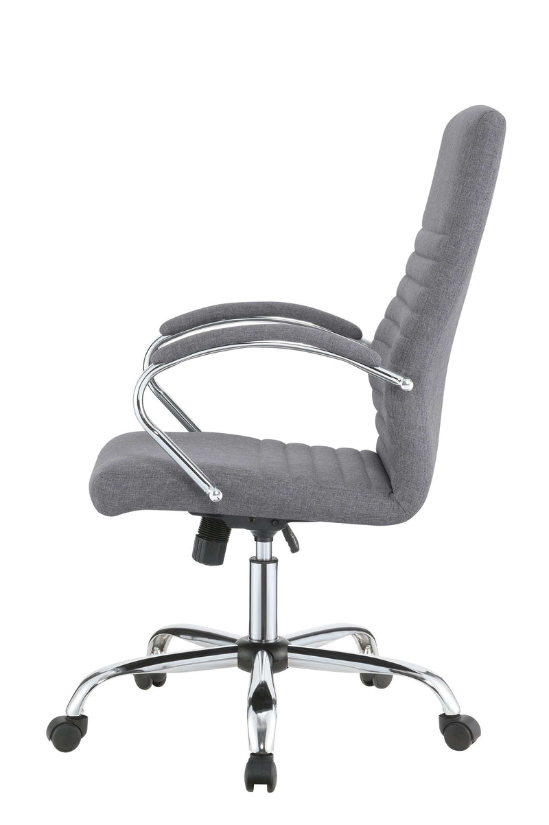 Kayl - Grey & Chrome - Office Chair - Ornate Home